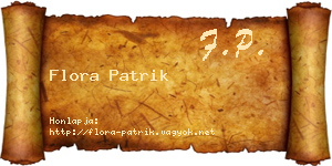 Flora Patrik névjegykártya